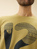 Men's Printed Round Neck Half Sleeves Regular Fit Tshirt
