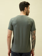 Men's Printed Round Neck Half Sleeves Regular Fit Tshirt