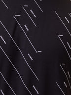 Mens All-Over Typography Round Neck Half Sleeves Regular Fit T-Shirt