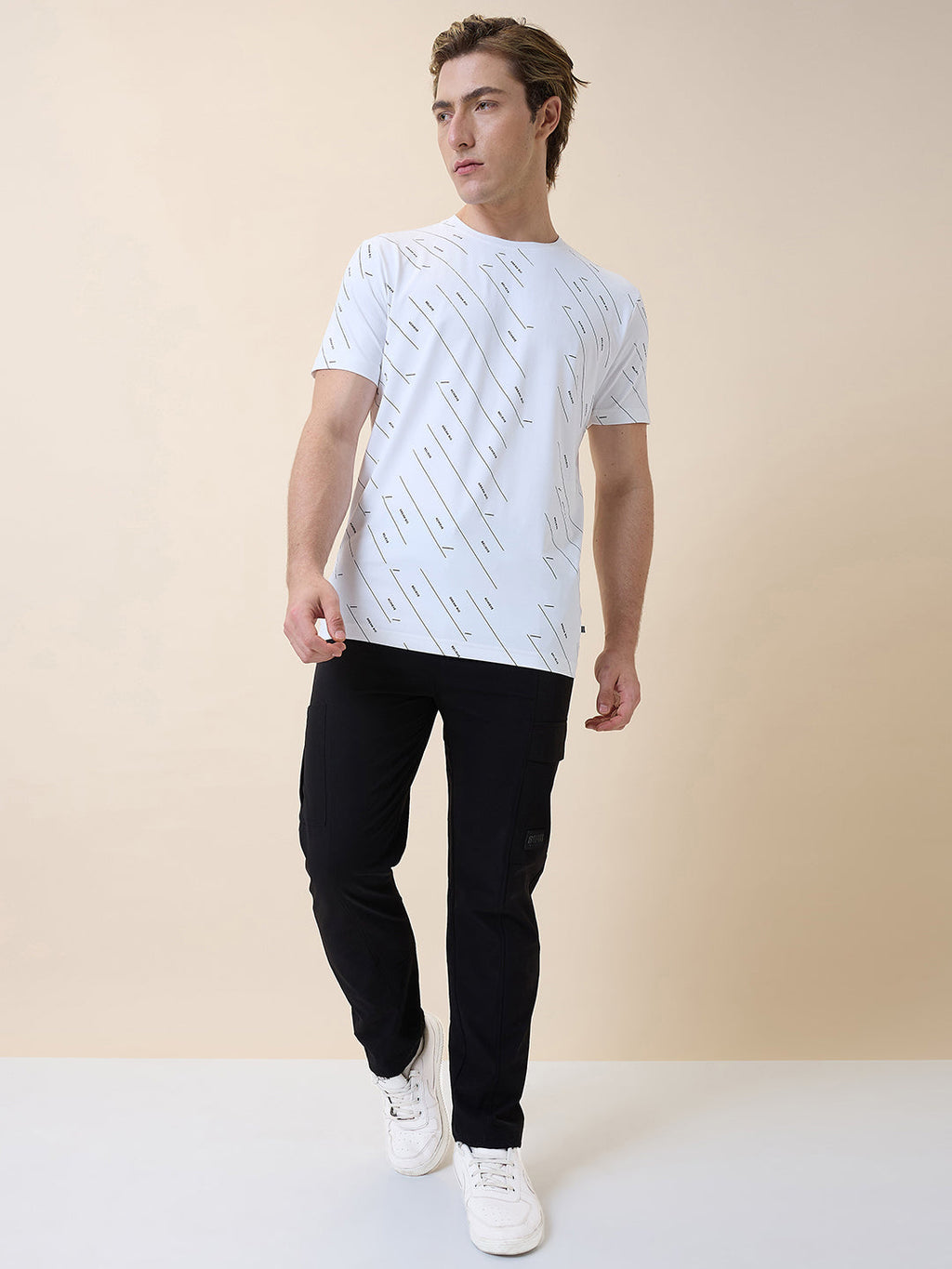 Status Quo Men's Printed Round Neck Half Sleeves Regular Fit T-shirt