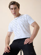 Status Quo Men's Printed Round Neck Half Sleeves Regular Fit T-shirt