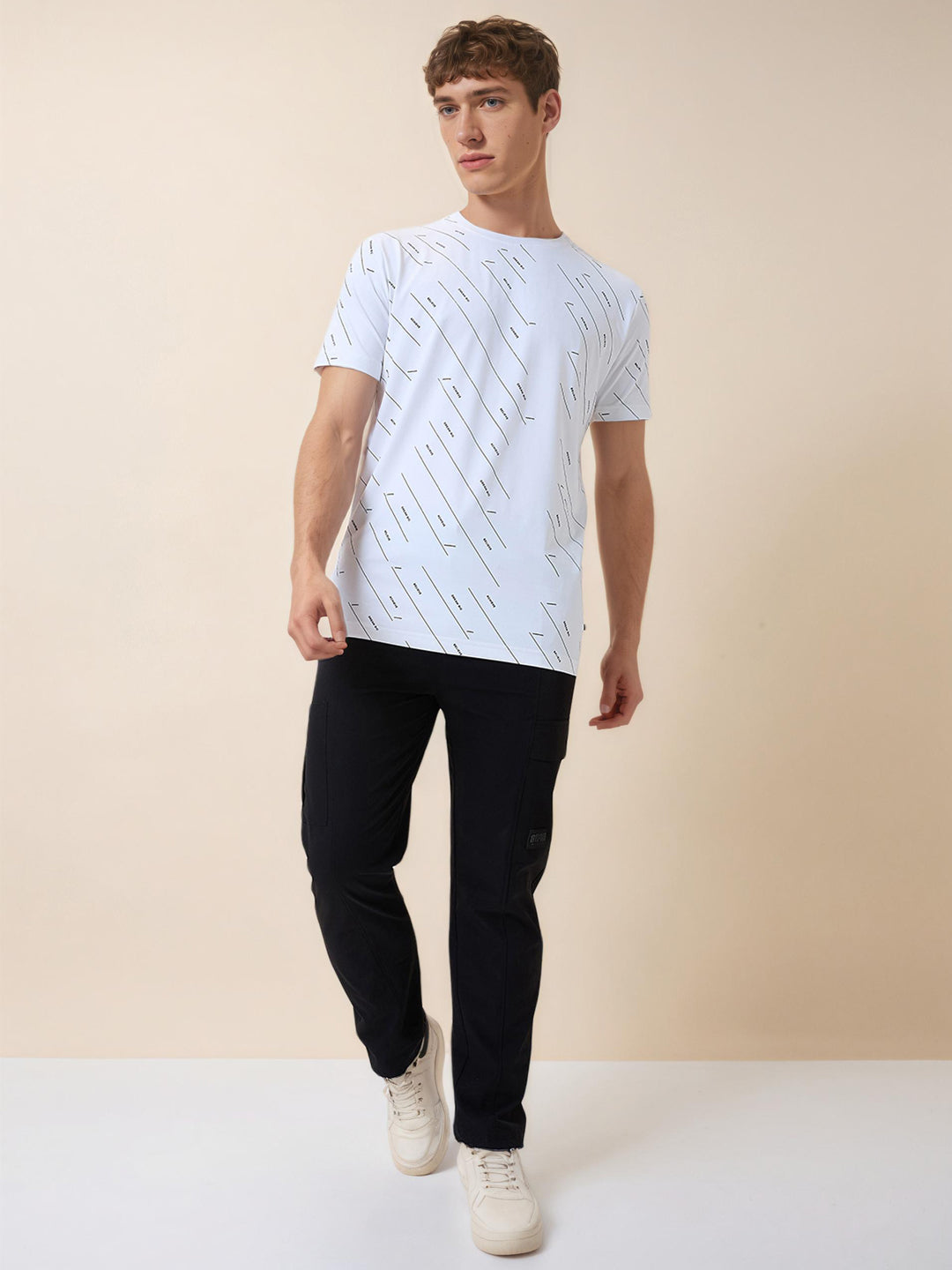 Status Quo Men's Printed Round Neck Half Sleeves Regular Fit T-shirt