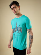 Mens Full-Front Graphic Printed Half Sleeves Regular Fit T-shirt