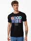 Mens Chest Printed  Round Neck Tshirt