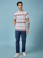 Mens All Over Printed  Round Neck Tshirt