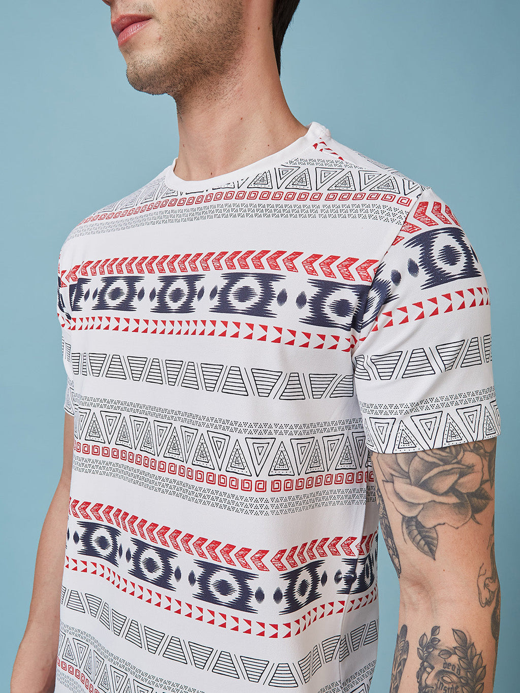 Mens All Over Printed  Round Neck Tshirt