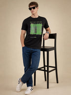 Men's Full-Front Graphic Printed Half Sleeves Regular Fit T-shirt