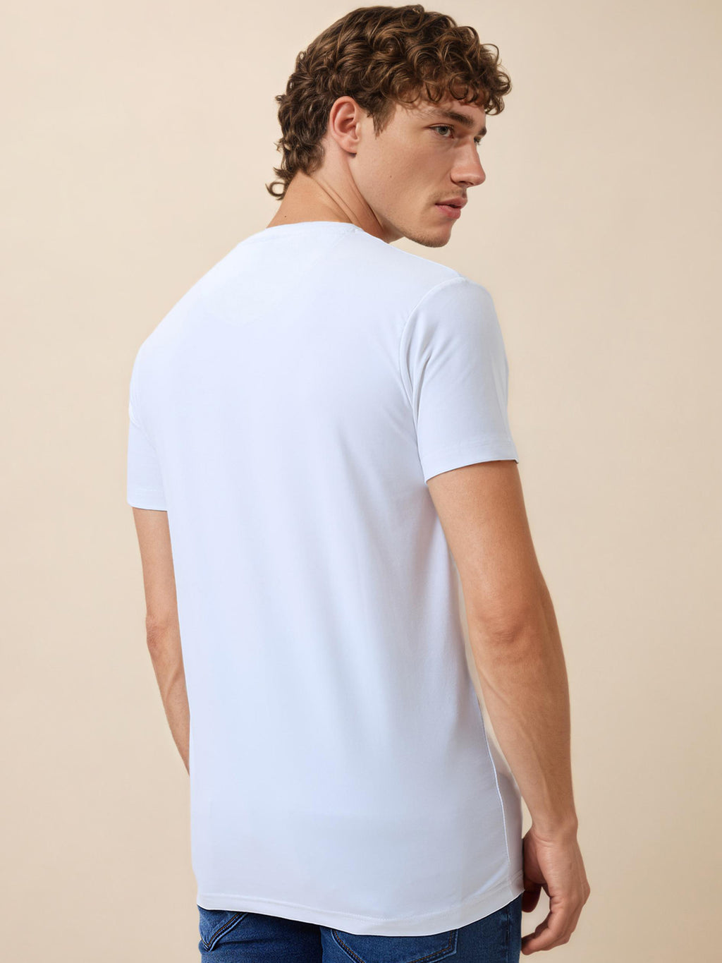 Status Quo Men's Printed Round Neck Half Sleeves Regular Fit T-shirt