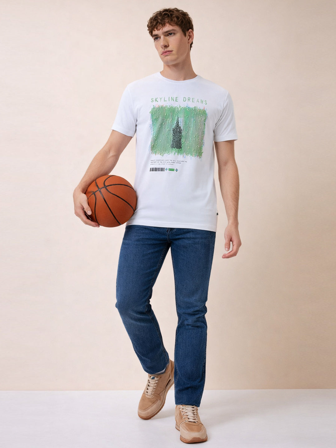 Status Quo Men's Printed Round Neck Half Sleeves Regular Fit T-shirt