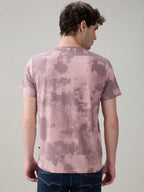 Status Quo Men's All-Over Typography Round Neck Half Sleeves Regular Fit T-Shirt