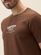 Men's Printed Round Neck Half Sleeves Regular Fit Tshirt