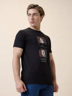Status Quo Men's Printed Round Neck Half Sleeves Regular Fit T-shirt