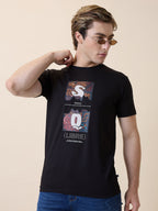 Status Quo Men's Printed Round Neck Half Sleeves Regular Fit T-shirt