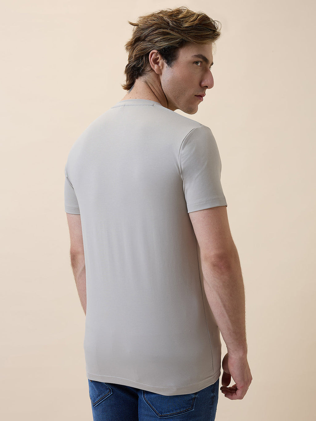 Status Quo Men's Printed Round Neck Half Sleeves Regular Fit T-shirt