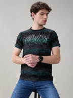 Status Quo Men's Printed Half Sleeves Round Neck Regular Fit T-Shirt