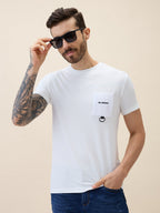 Men's Solid Round Neck Half Sleeves Regular Fit Tshirt