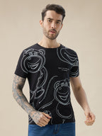 Men's Graphic Print Round Neck Half Sleeve Regular Fit T-Shirt