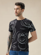 Men's Graphic Print Round Neck Half Sleeve Regular Fit T-Shirt