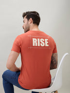 Mens Typography Print Front & Back Round Neck Half Sleeve T-Shirt