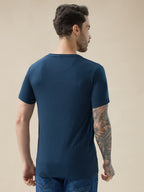 Men's Typography Print Round Neck Half Sleeve Regular Fit T-Shirt