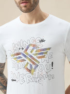 Men's Typography Print Round Neck Half Sleeve Regular Fit T-Shirt