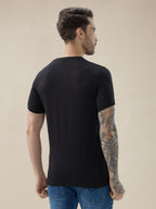 Men's Graphic Print Round Neck Half Sleeve Regular Fit T-Shirt