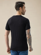 Men's Chest Graphic Print Round Neck Half Sleeve Regular Fit T-Shirt
