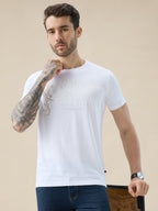 Men's Chest Graphic Print Round Neck Half Sleeve Regular Fit T-Shirt