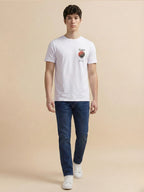 Men's Graphic Typography Print Round Neck Half Sleeves T-Shirt