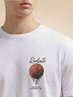 Men's Graphic Typography Print Round Neck Half Sleeves T-Shirt