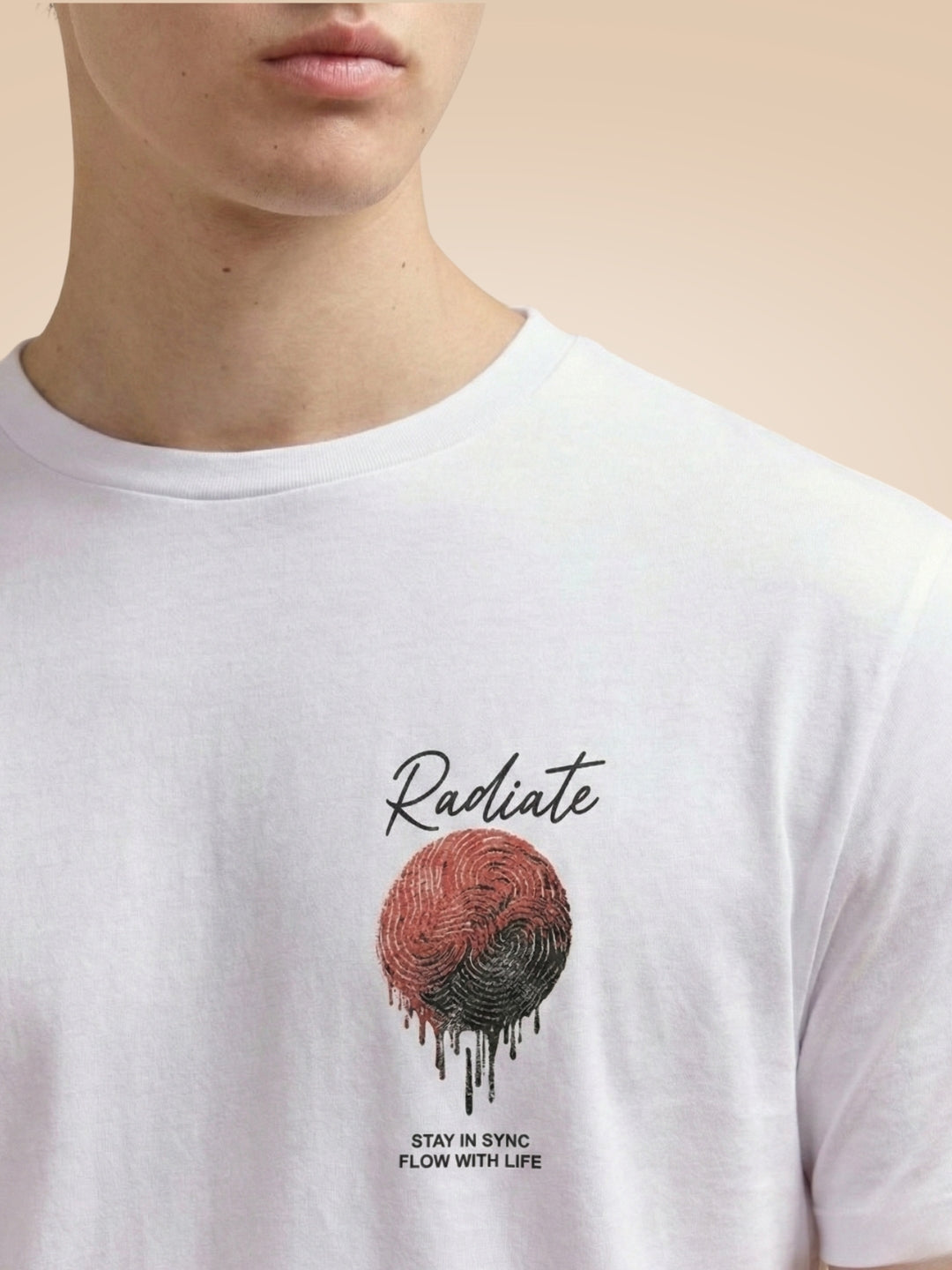 Men's Graphic Typography Print Round Neck Half Sleeves T-Shirt