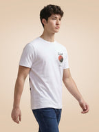 Men's Graphic Typography Print Round Neck Half Sleeves T-Shirt