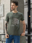 Men's Chest Rubberized Graphic Print Round Neck Half Sleeve Regular Fit T-Shirt