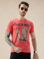 Men's Round Neck Half Sleeve Regular Fit Graphic Print T-Shirt