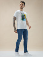 Men's Round Neck Half Sleeve Regular Fit Camera Graphic Print T-Shirt