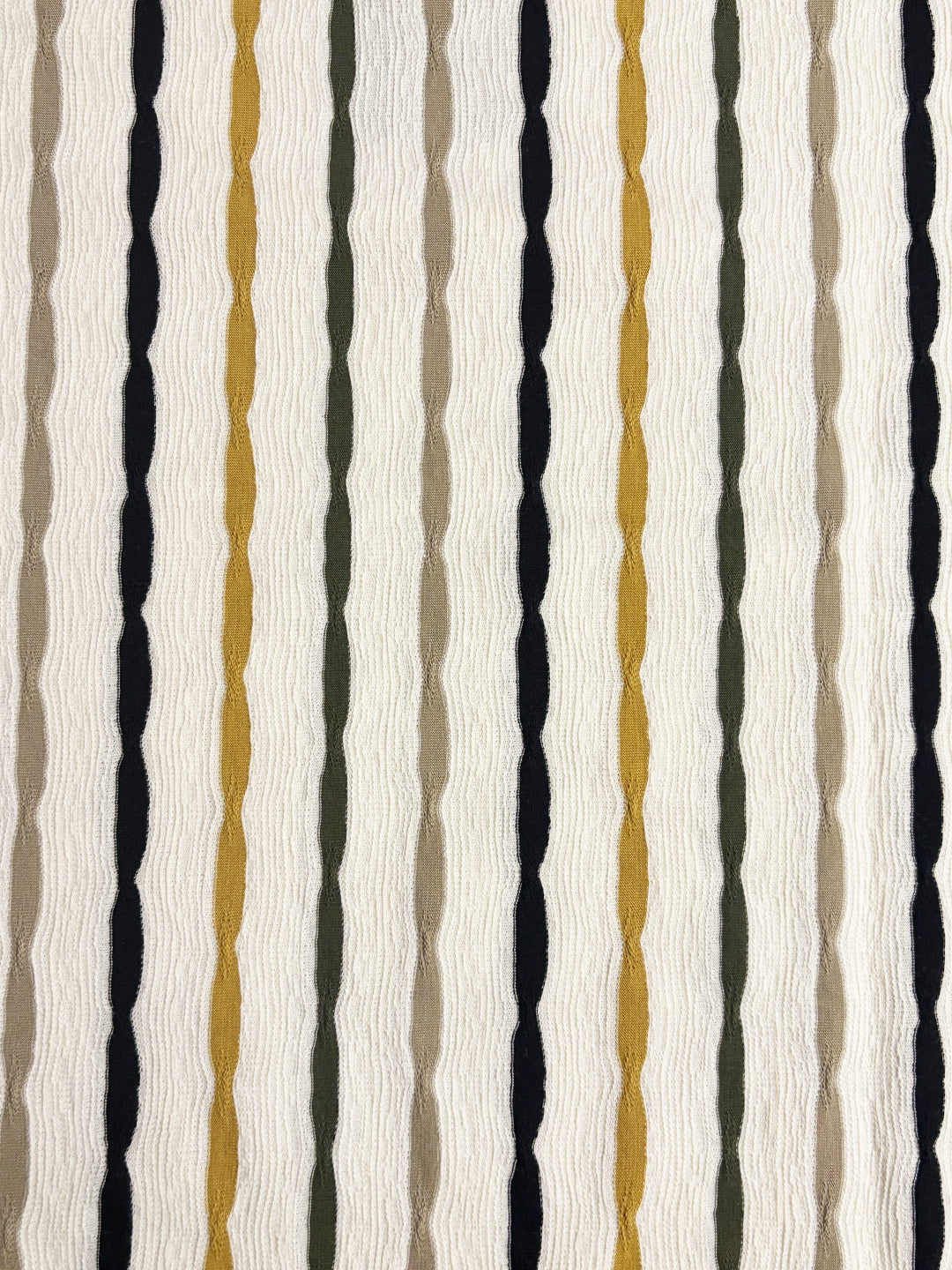 Multi-Stripe Textured Knit T-Shirt