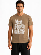 Distressed Typography Printed T-shirt