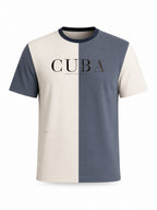 Colour Block Typography Printed T-shirt