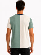 Colour Block Typography Printed T-shirt