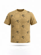 Beige Mosaic Print T-shirt
