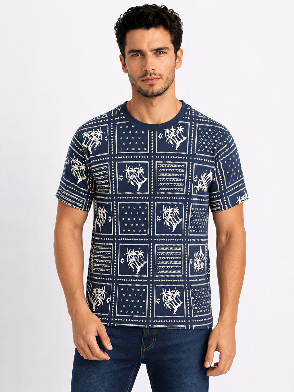 Bandana Mosaic Print T-shirt
