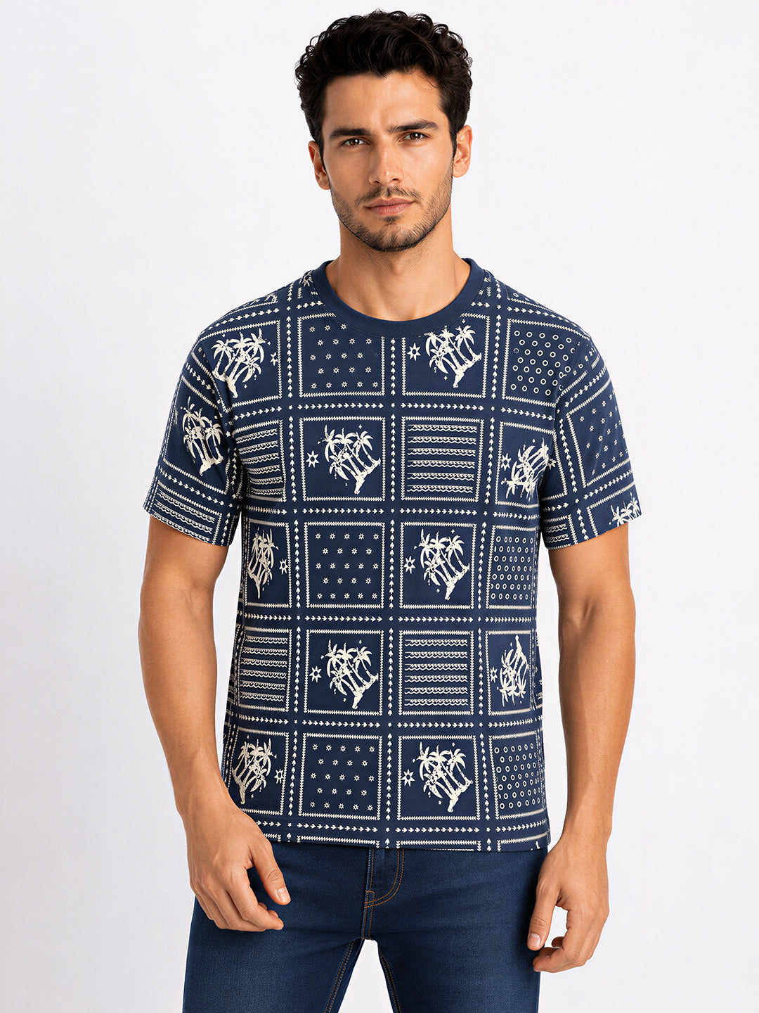 Bandana Mosaic Print T-shirt
