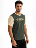 Olive Typography Printed T-Shirt