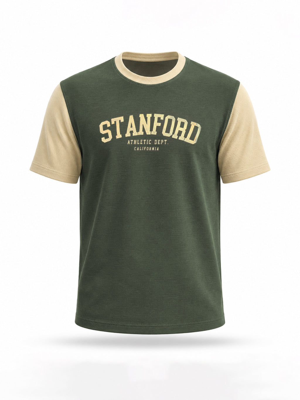 Olive Typography Printed T-Shirt