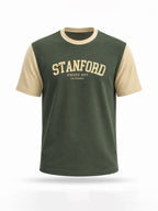 Olive Typography Printed T-Shirt
