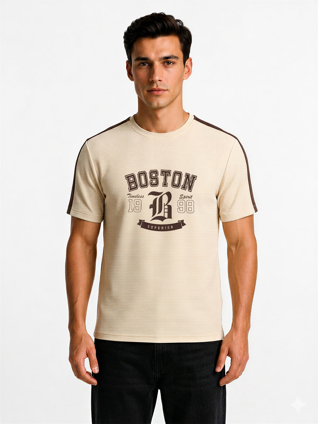 Boston Typography Printed T-shirt