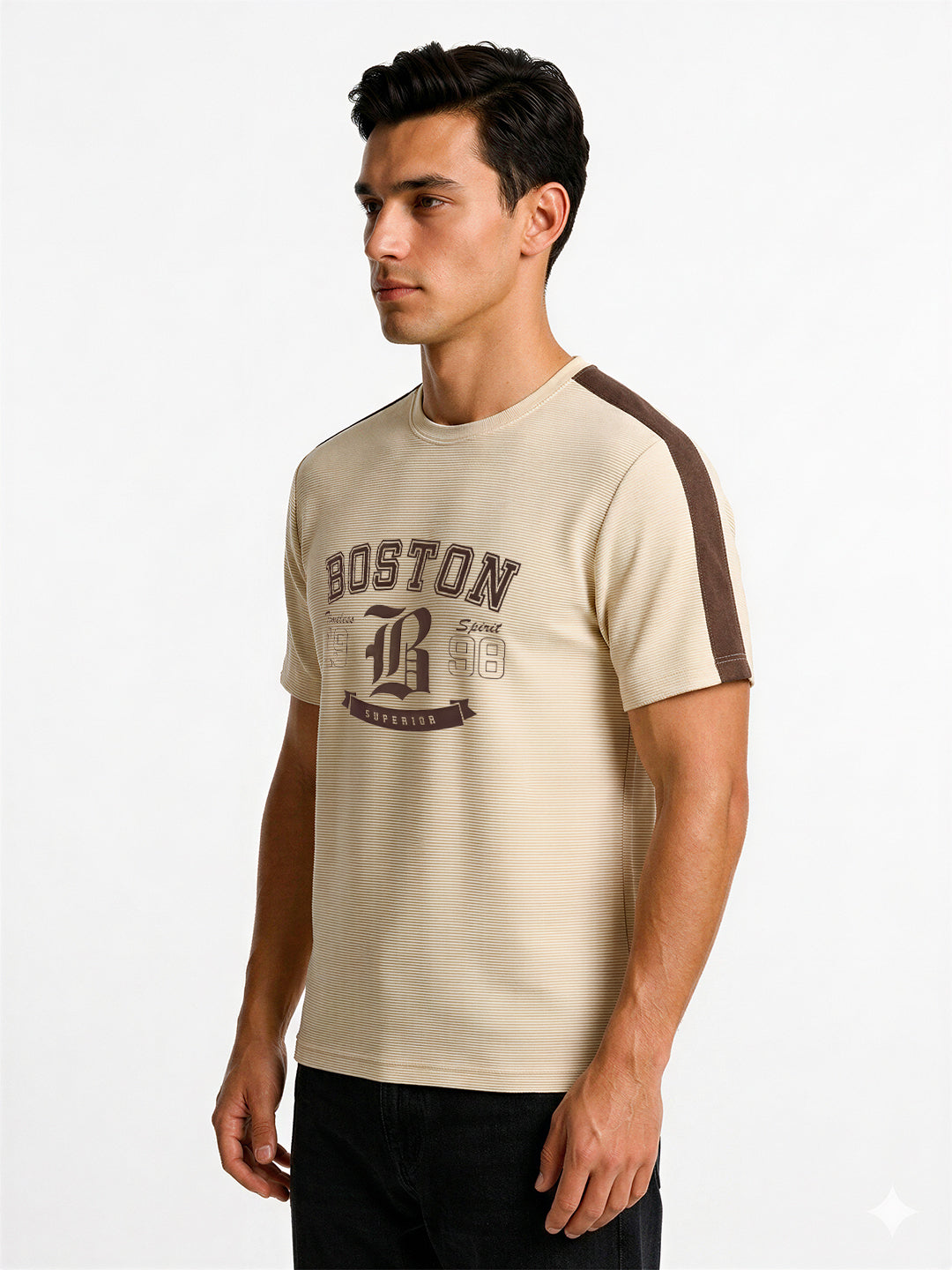 Boston Typography Printed T-shirt