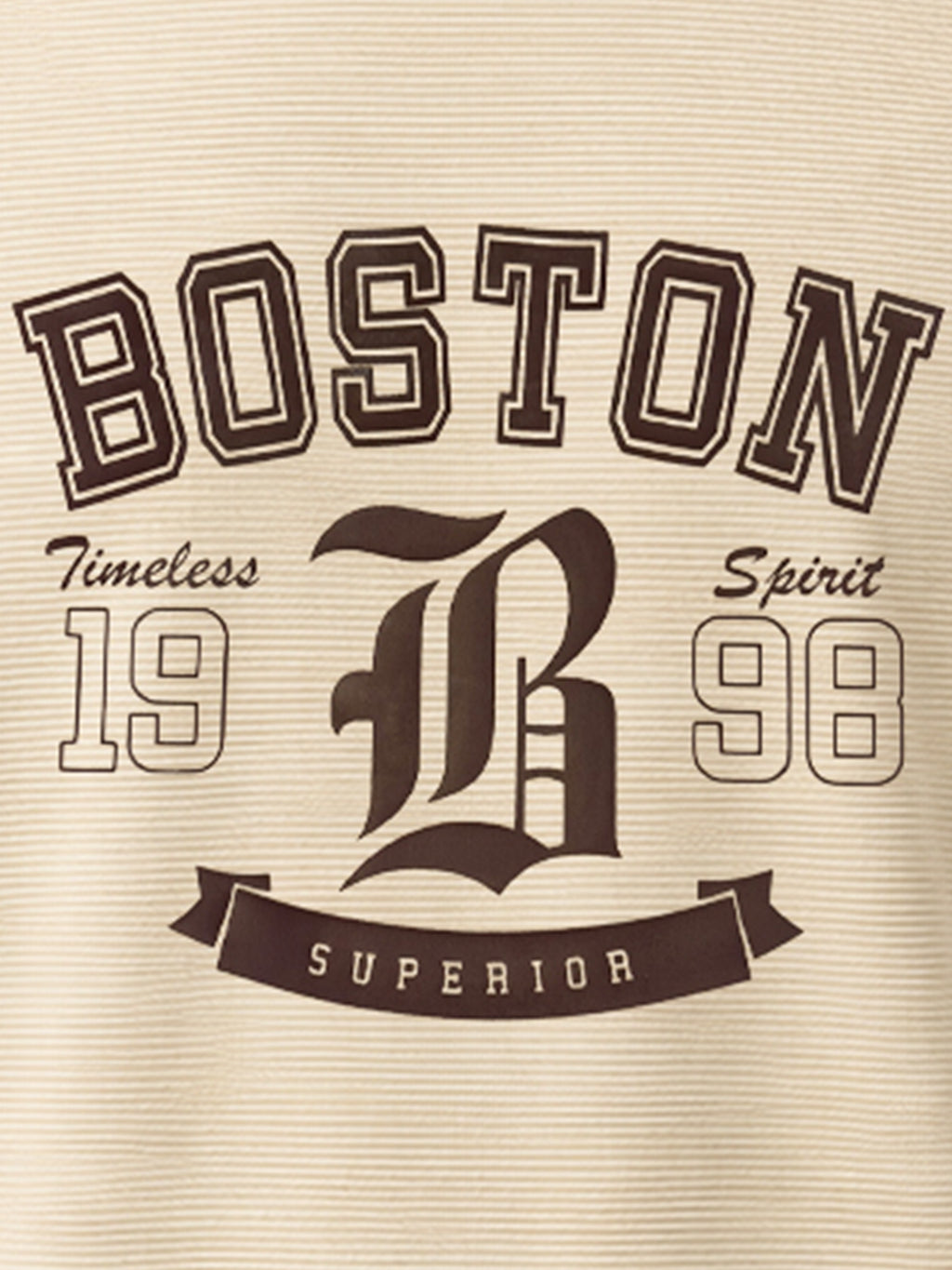 Boston Typography Printed T-shirt