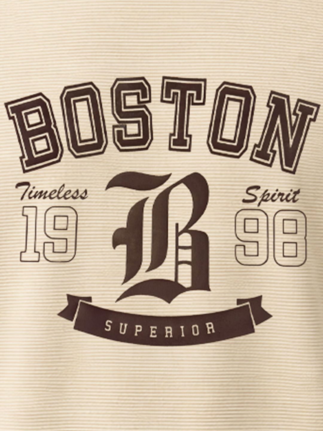 Boston Typography Printed T-shirt