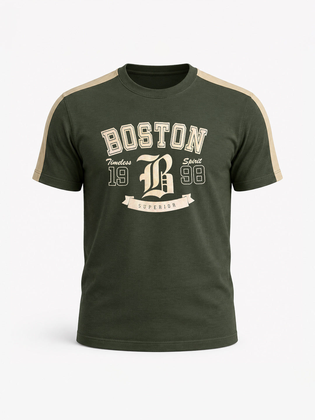 Boston Typography Printed T-shirt